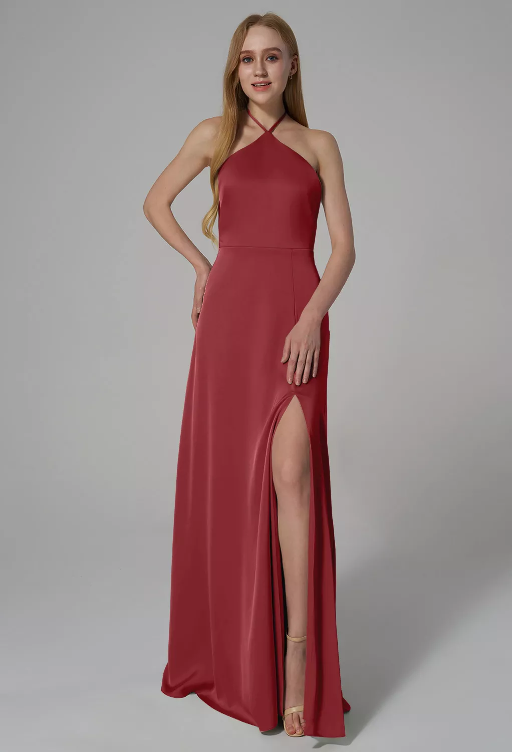 AW Sidney Burgundy  Long Bridesmaid Dresses